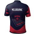 Melbourne Demons AFL Football All Over Print Polo Shirt