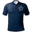 Dallas Cowboys Football Polo Shirt -  Polynesian Tatto Circle Crest - NFL