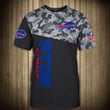 Buffalo Bills Military T Shirt 3D Short Sleeve - NFL