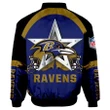 Baltimore Ravens Men's Rugby Sports Bomber Jacket - NFL