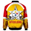 Pittsburgh Steelers Men's Rugby Sports Bomber Jacket - NFL
