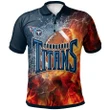 Tennessee Titans Football Polo Shirt - The Fire Ball - NFL