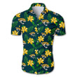 Jacksonville Jaguars Hawaiian Shirt Floral Button Up Slim Fit Body - NFL
