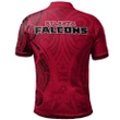 Atlanta Falcons Football Polo Shirt -  Polynesian Tatto Circle Crest - NFL
