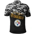Pittsburgh Steelers Polo Shirt Mix Camo  Football - NFL