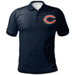 Chicago Bears Football Polo Shirt -  Polynesian Tatto Circle Crest - NFL