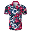 Houston Texans Hawaiian Shirt Tropical Flower Short Sleeve Slim Fit Body - NFL