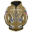 New Orleans Saints Zip Up Hoodies 3D Sweatshirt