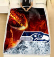 Seattle Seahawks Blanket - Break Out To Rise Up - NFL