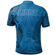 Detroit Lions Football Polo Shirt -  Polynesian Tatto Circle Crest - NFL