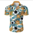 Miami Dolphins Hawaiian Shirt Tropical Flower Short Sleeve Slim Fit Body - NFL