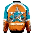 Miami Dolphins Men's Rugby Sports Bomber Jacket - NFL