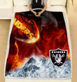 Oakland Raiders Blanket - Break Out To Rise Up - NFL