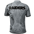 Oakland Raiders Football Polo Shirt -  Polynesian Tatto Circle Crest - NFL