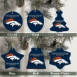 Denver Broncos Christmas Decor - Denver Broncos Logo Ceramic Ornament  Football - NFL