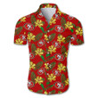 San Francisco 49ers Hawaiian Shirt Floral Button Up Slim Fit Body - NFL