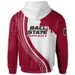 Ball State Cardinals Football - Logo Team USA Map Hoodie - NCAA