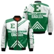 Eastern Michigan Eagles Football Bomber Jacket  - Stripes Cross Shoulders - NCAA