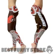 Cleveland Browns Leggings - Colorful Summer With Wave - NCAA