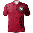 Georgia Bulldogs Football Polo Shirt -  Polynesian Tatto Circle Crest - NCAA