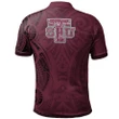 Texas Southern Tigers Football Polo Shirt -  Polynesian Tatto Circle Crest - NCAA