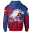 American Eagles Logo Hoodie Cross Style - NCAA