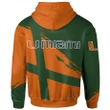 Miami HurricanesFootball - Logo Team Curve Color Hoodie - NCAA