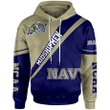 Navy Midshipmen Logo Hoodie Cross Style - NCAA