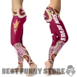 Arizona State Sun Devils Leggings - Colorful Summer With Wave - NCAA