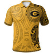 Grambling State Tigers Football Polo Shirt -  Polynesian Tatto Circle Crest - NCAA
