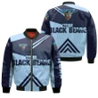 Maine Black Bears Basketball Bomber Jacket  - Stripes Cross Shoulders - NCAA