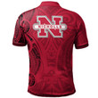 Nicholls Colonels Football Polo Shirt -  Polynesian Tatto Circle Crest - NCAA