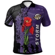 Personalized Rugby Anzac Day Polo Shirt Melbourne Storm Style 08