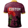 Personalized Rugby Anzac Day Polo Shirt Brisbane Broncos Style 02