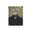 Portrait Of A Gentleman Wearing A Black Coat Custom Pet Canvas