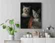 Portrait Of A Couple Custom Multiple Pet Canvas