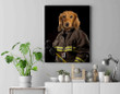 Portrait Of A Mount Desert Fire Dept Firefighter Custom Pet Canvas