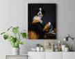 Portrait Of A Lady At A Table Custom Pet Canvas