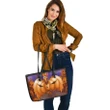 Funny Pumpkin Halloween Leather Tote Bag #Halloween