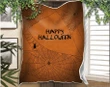 Happy Halloween Spiderweb Fleece Blanket #Halloween
