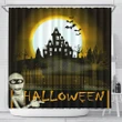 Funny Mummy Castle Halloween Shower Curtain #Halloween