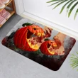 Scary Pumpkin Doormat Pumpkin Bit Feet #Halloween