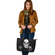 Skull Halloween Leather Tote Bag #Halloween