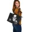 Skull Halloween Leather Tote Bag #Halloween