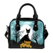 Halloween Shoulder Handbag Happy Halloween Black Cat #Halloween
