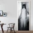 Woman Ghost Door Sticker #Halloween