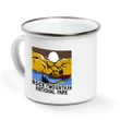 Rocky Mountain Campfire Mug Vintage Sunset