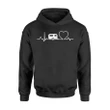Camping Trailer Rv Heartbeat Vacation Outdoor Hiking Hoodie
