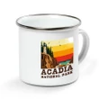 Acadia Campfire Mug Vintage Sunset