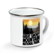 Great Smoky Mountain Campfire Mug Vintage Sunset